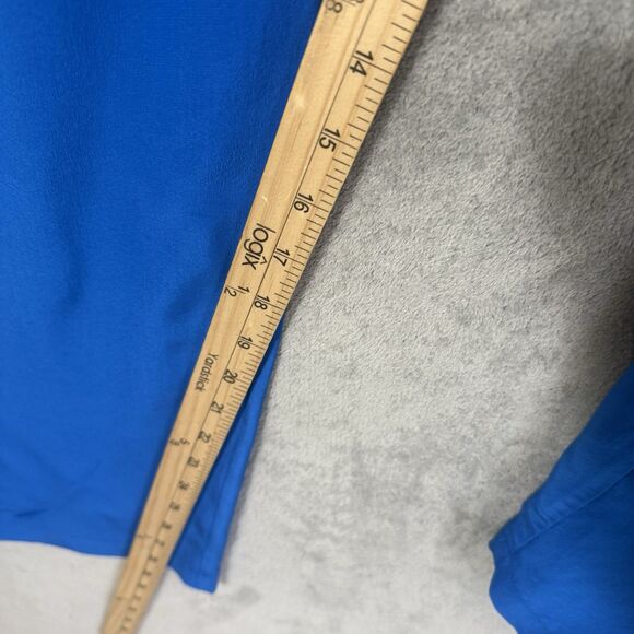 Vintage Diane Gilman 3X Plus 100% Silk Pants Elastic Waist Lightweight Blue READ - Picture 7 of 8